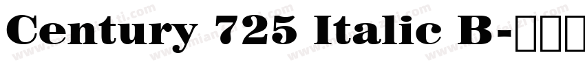 Century 725 Italic B字体转换